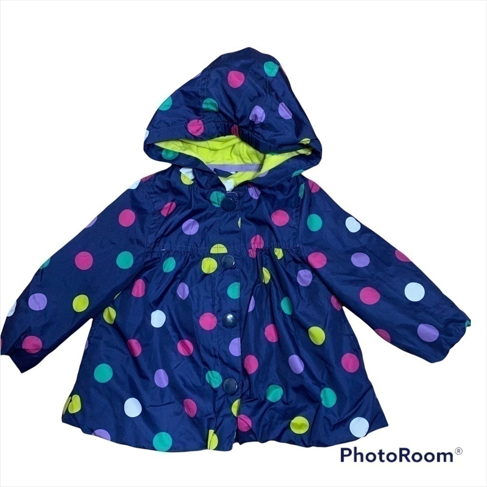 Carter’s Light Jacket 12 months Polka Dot Hooded Snap Button Closure